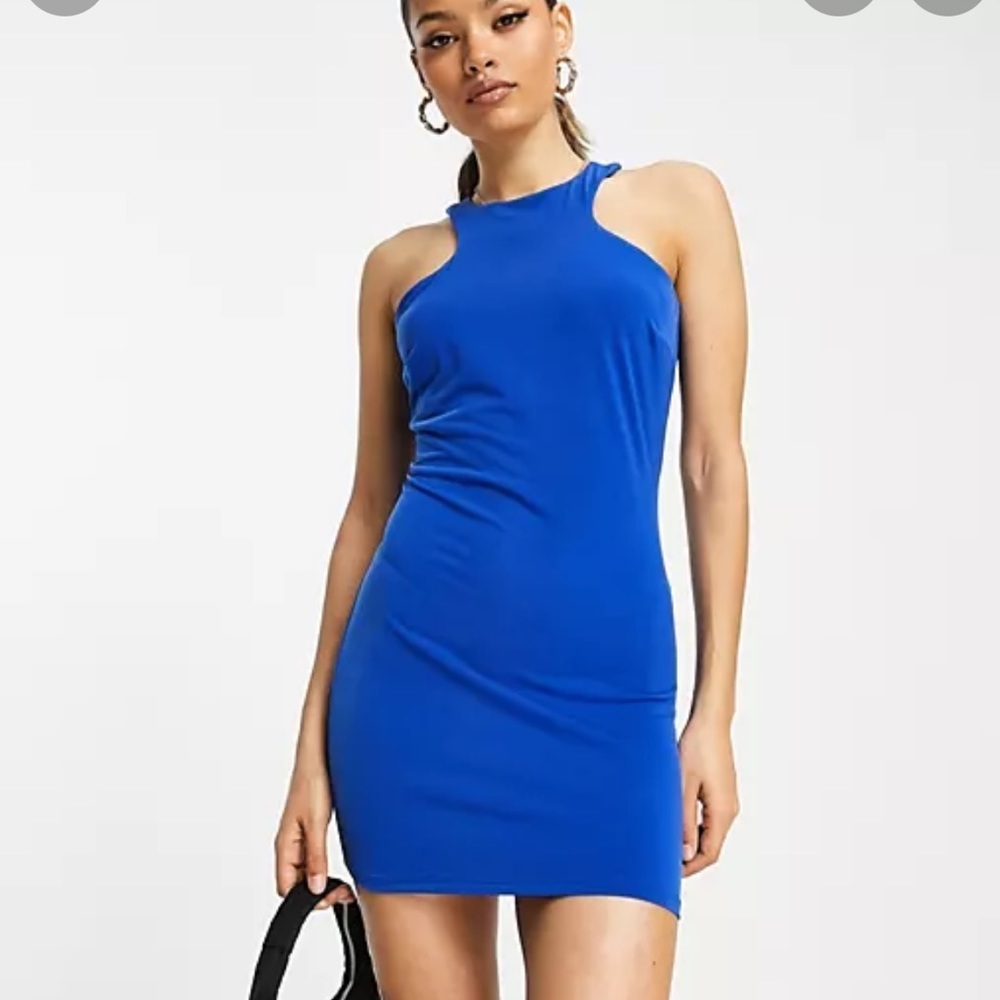 Armani Exchange Sexy Cobalt Racerback Mini Dress XS